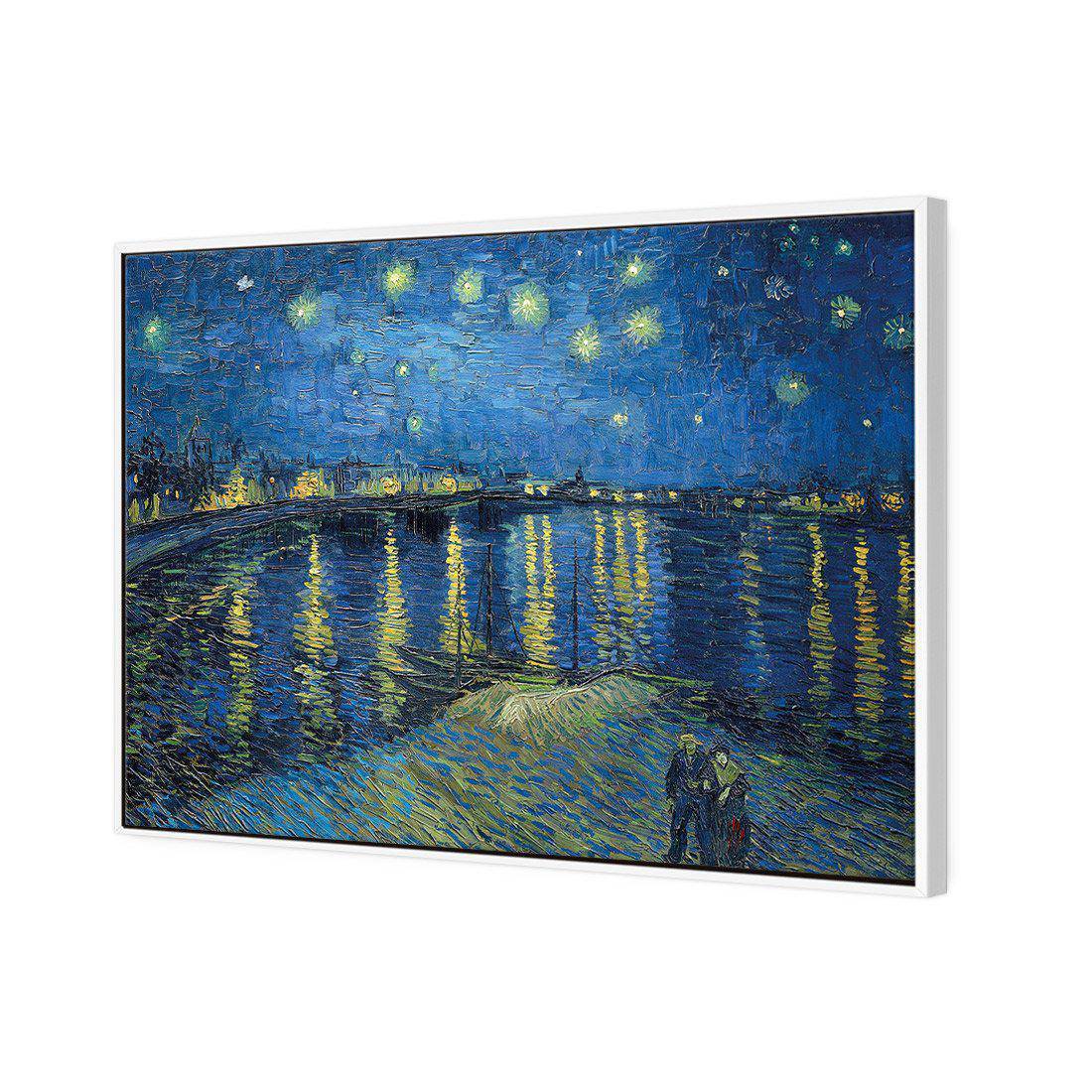 Starry Night Over the Rhone - Van Gogh Canvas Art-Canvas-Wall Art Designs-45x30cm-Canvas - White Frame-Wall Art Designs