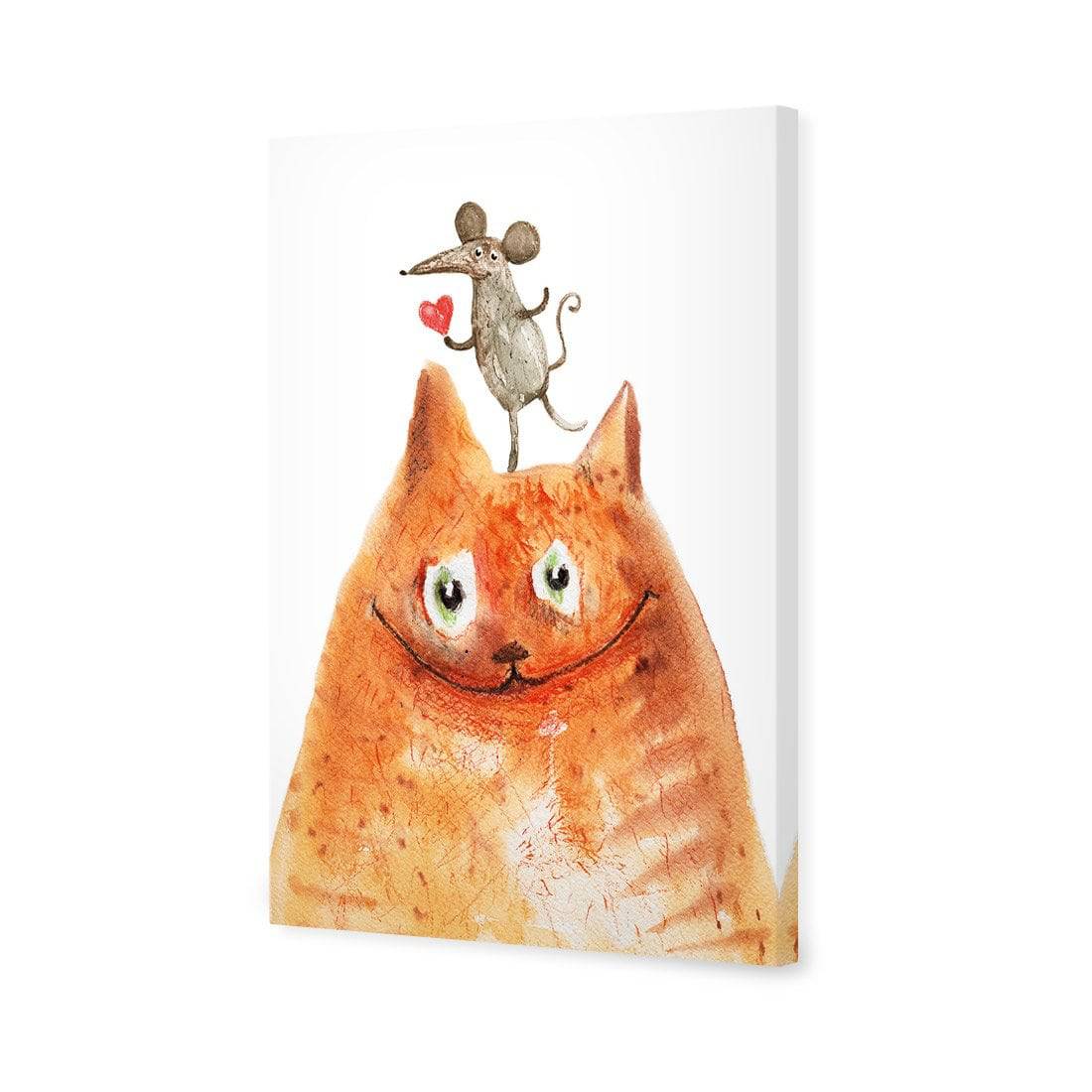 Cat and Mouse Love Canvas Art-Canvas-Wall Art Designs-45x30cm-Canvas - No Frame-Wall Art Designs