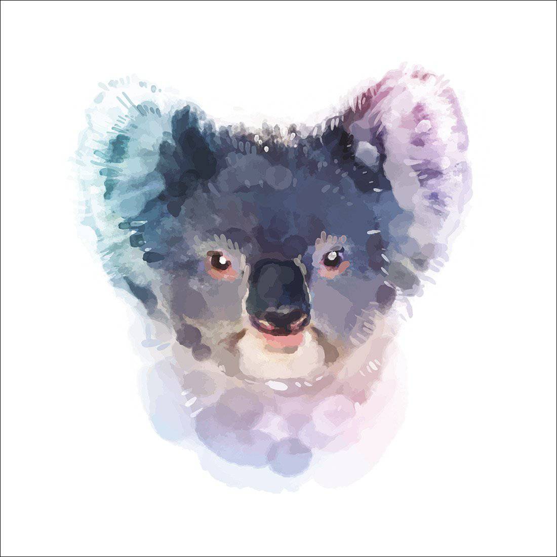 Watercolour Koala Canvas Art-Canvas-Wall Art Designs-30x30cm-Canvas - No Frame-Wall Art Designs
