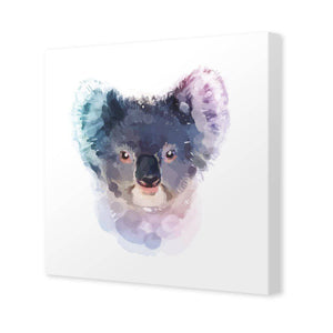 Watercolour Koala, Square | Classic Canvas | No Frame | Stretched Canvas