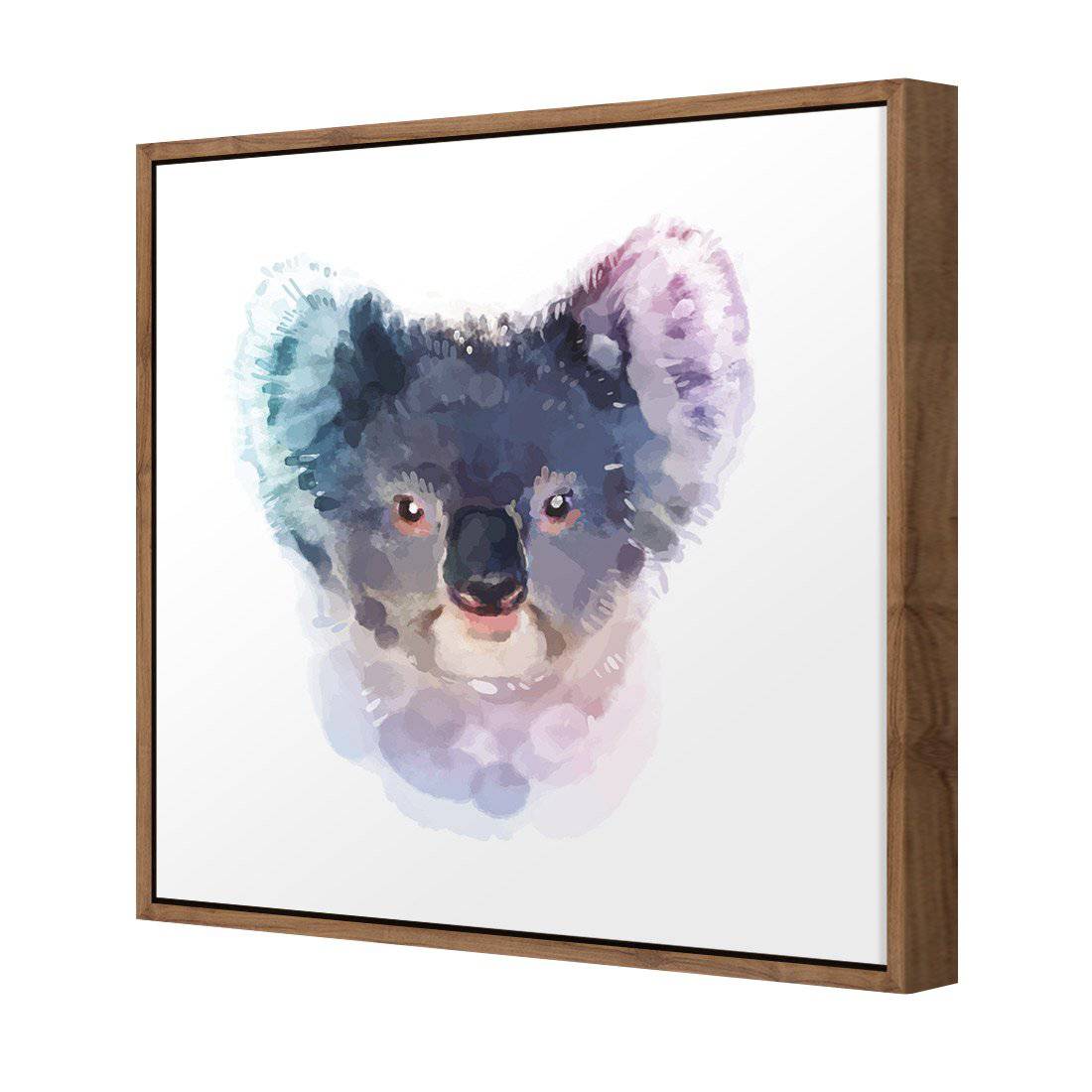 Watercolour Koala Canvas Art-Canvas-Wall Art Designs-30x30cm-Canvas - Natural Frame-Wall Art Designs