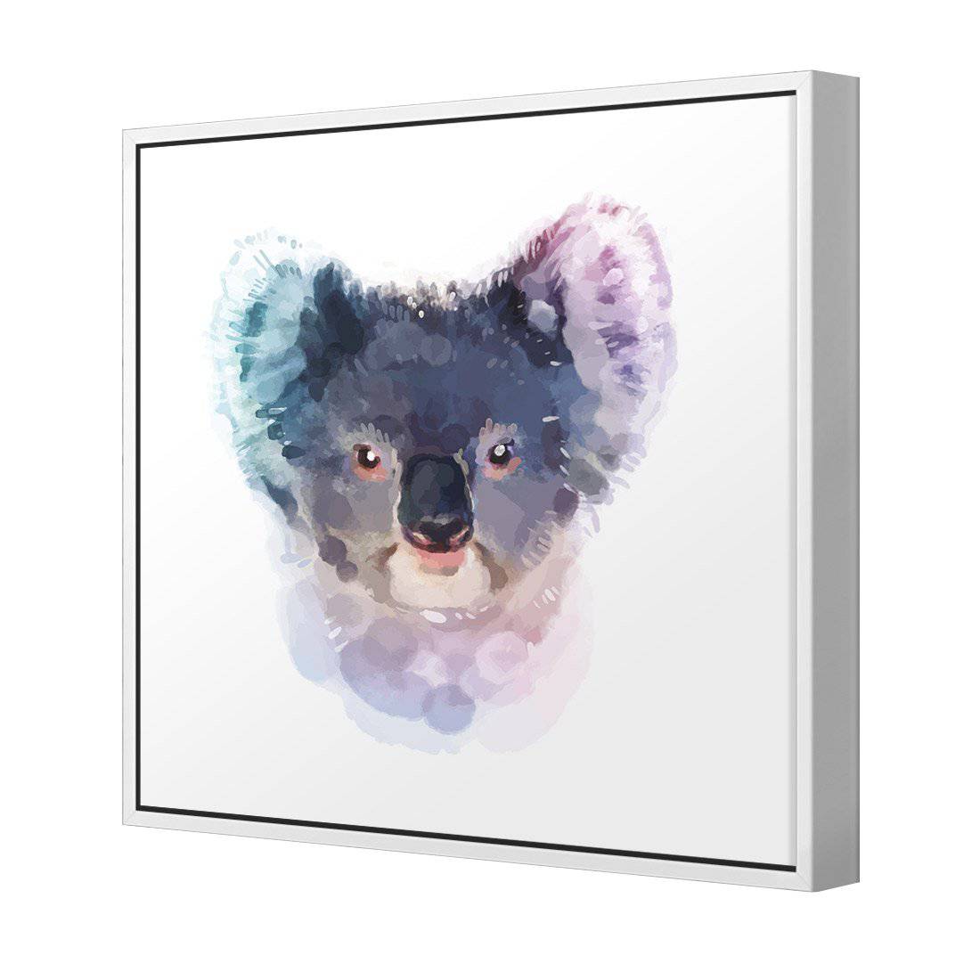 Watercolour Koala, Square | Classic Canvas | Floating Frame | White
