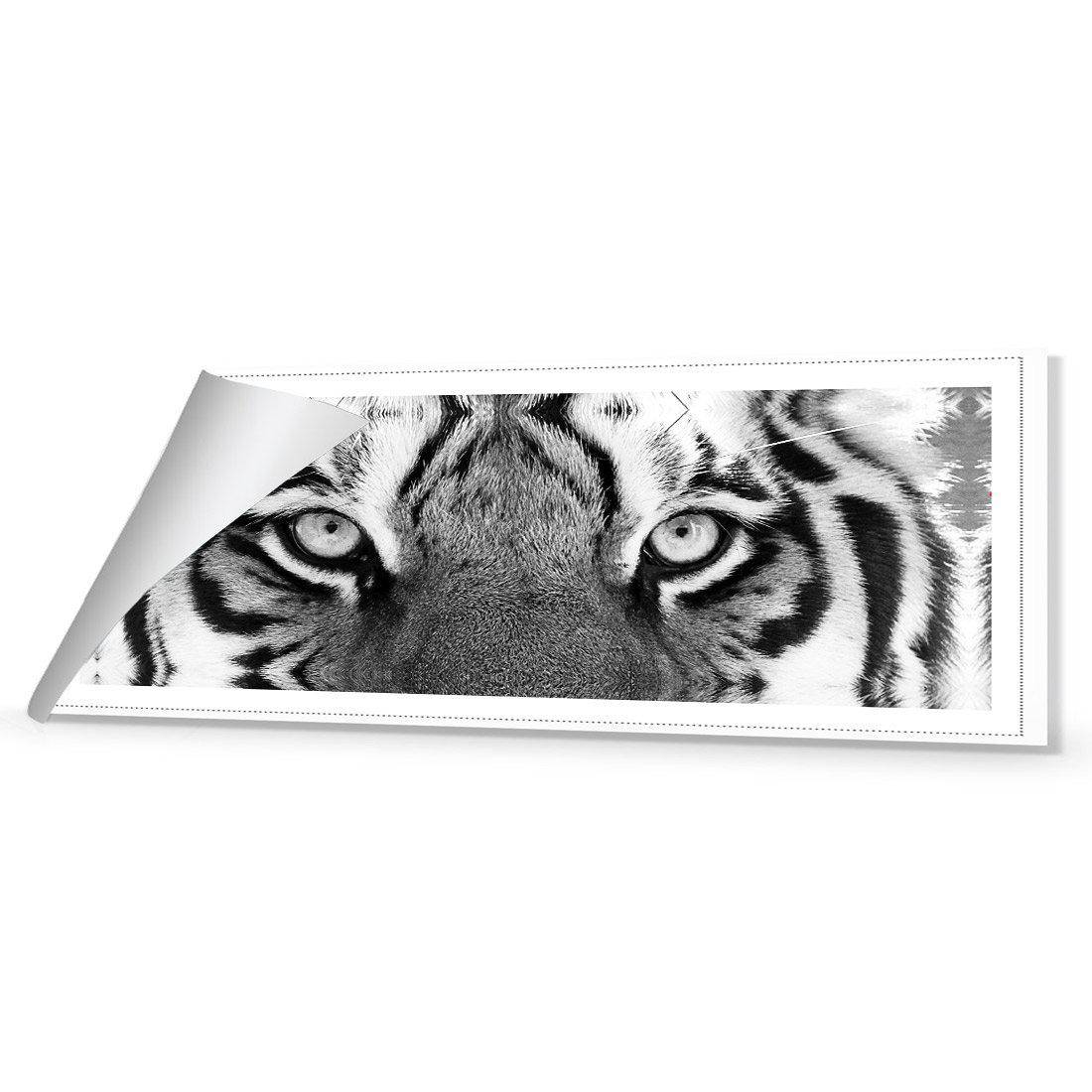Tiger Eyes, B&W Canvas Art-Canvas-Wall Art Designs-60x20cm-Rolled Canvas-Wall Art Designs