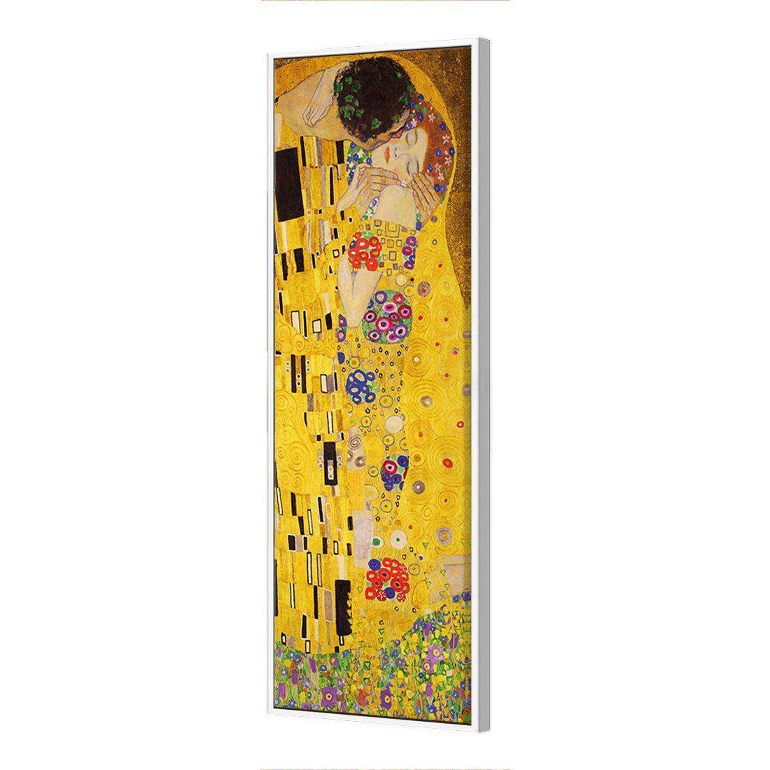 The Kiss by Klimt Canvas Art-Canvas-Wall Art Designs-60x20cm-Canvas - White Frame-Wall Art Designs