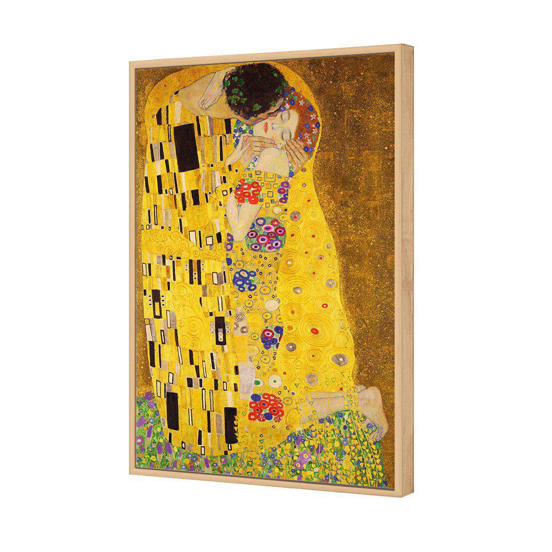 The Kiss by Klimt Canvas Art-Canvas-Wall Art Designs-45x30cm-Canvas - Oak Frame-Wall Art Designs