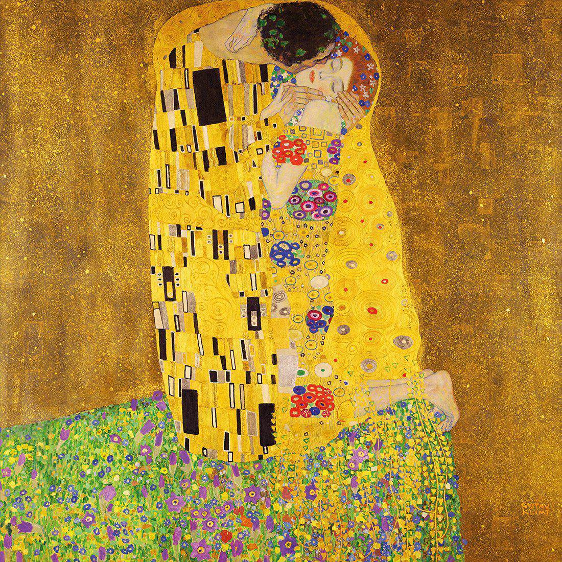 The Kiss - Gustav Klimt Canvas Art-Canvas-Wall Art Designs-30x30cm-Canvas - No Frame-Wall Art Designs
