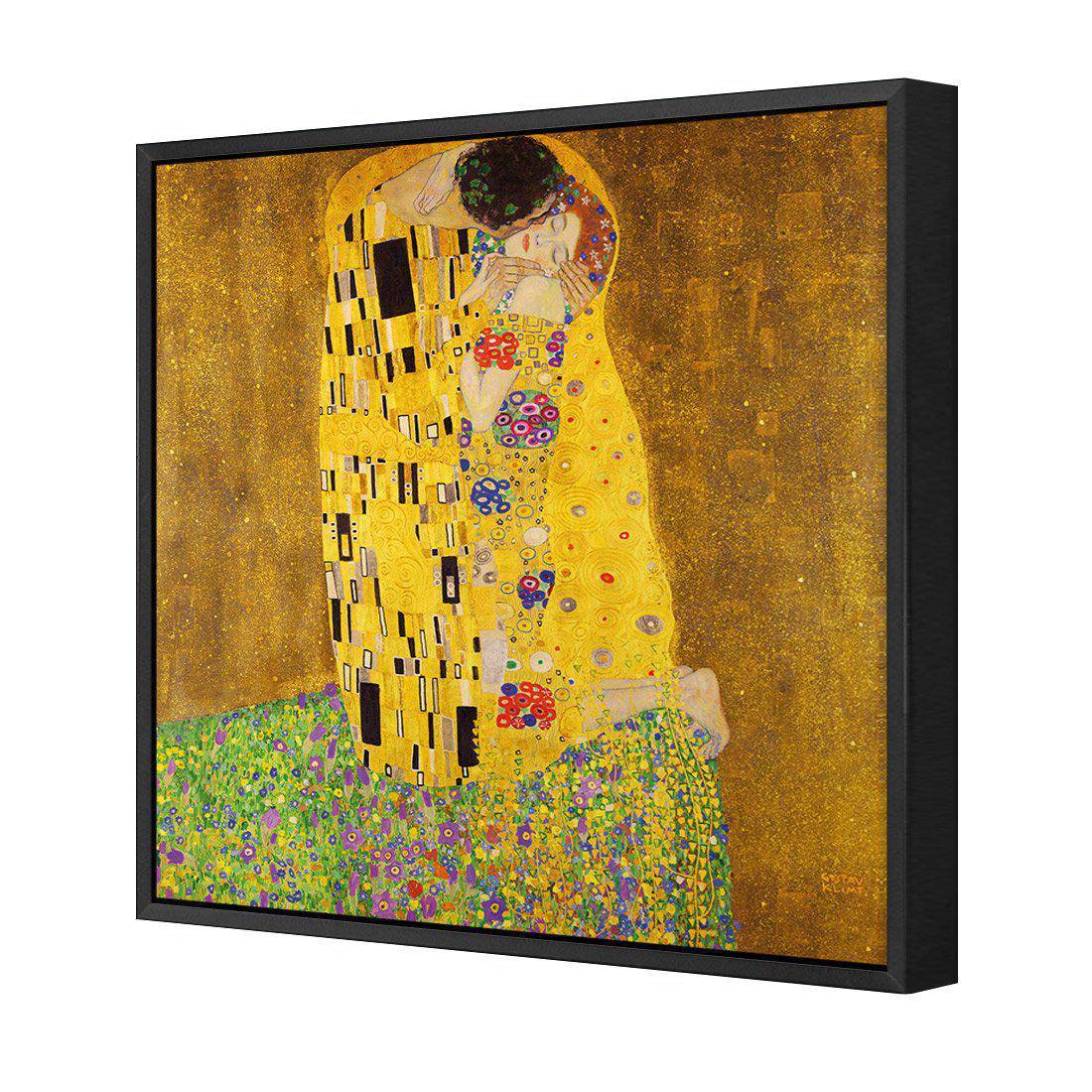 The Kiss - Gustav Klimt Canvas Art-Canvas-Wall Art Designs-30x30cm-Canvas - Black Frame-Wall Art Designs