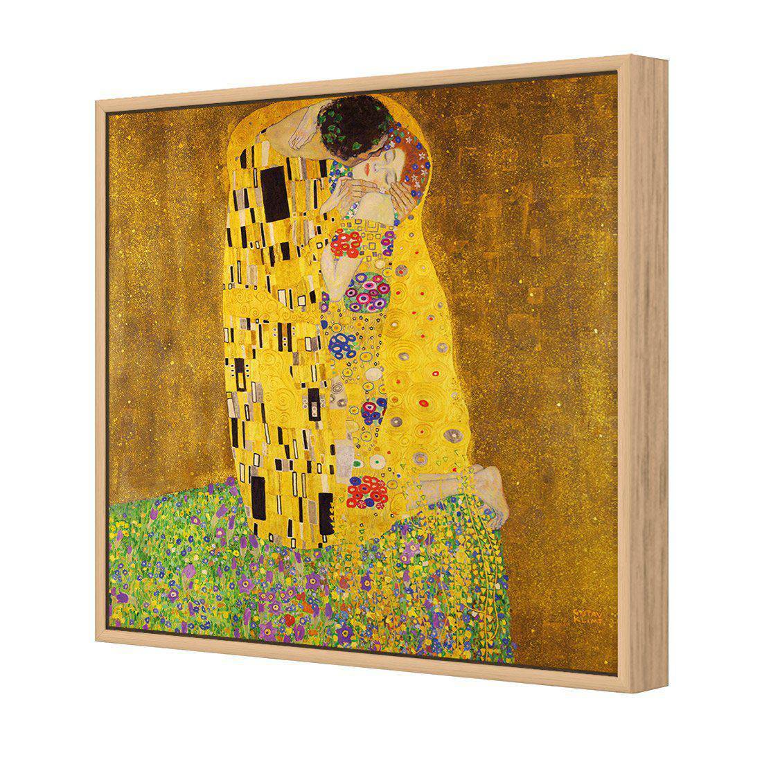 The Kiss - Gustav Klimt Canvas Art-Canvas-Wall Art Designs-30x30cm-Canvas - Oak Frame-Wall Art Designs