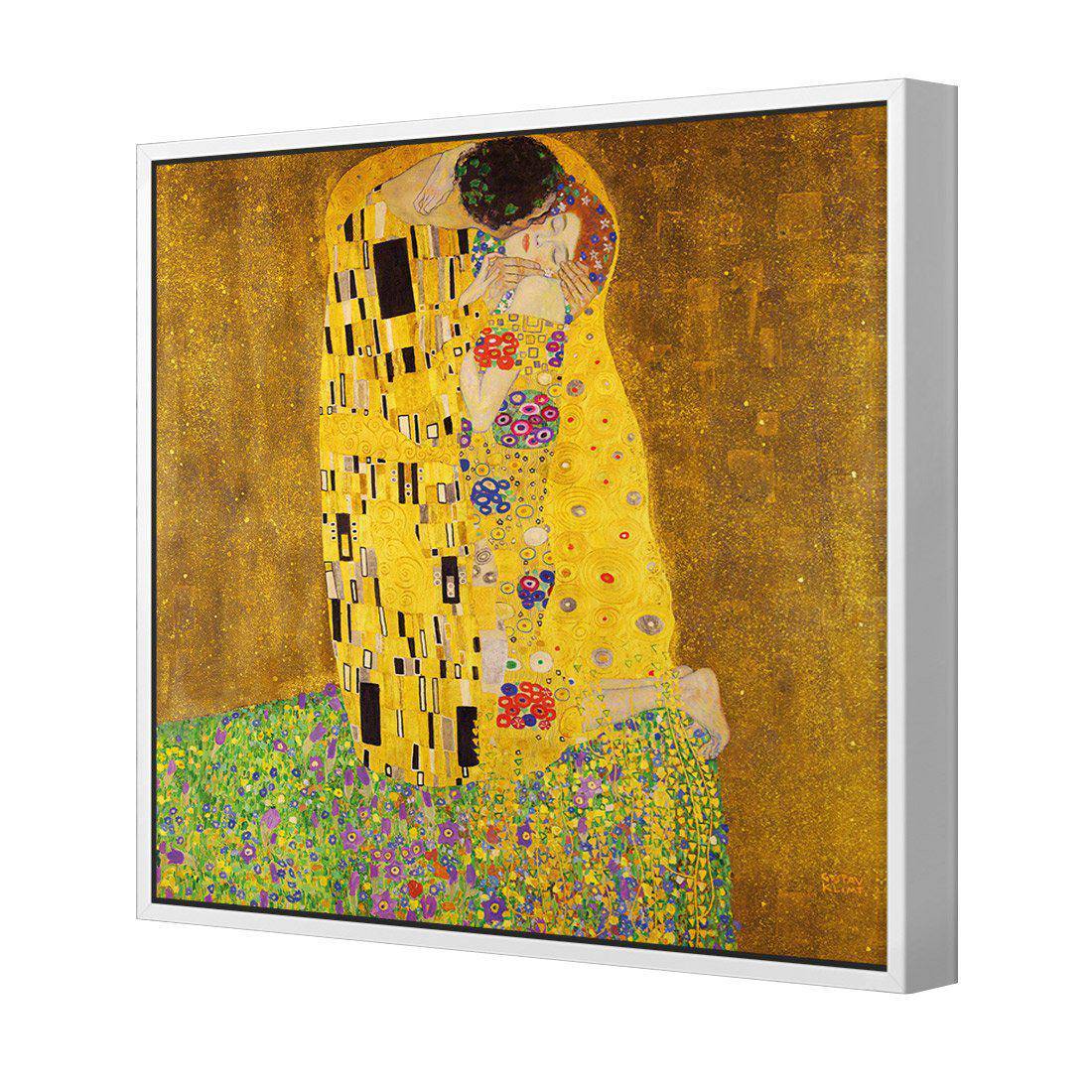 The Kiss - Gustav Klimt Canvas Art-Canvas-Wall Art Designs-30x30cm-Canvas - White Frame-Wall Art Designs