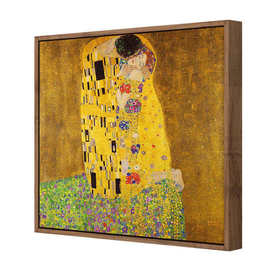 The Kiss - Gustav Klimt Canvas Art-Canvas-Wall Art Designs-30x30cm-Canvas - Natural Frame-Wall Art Designs