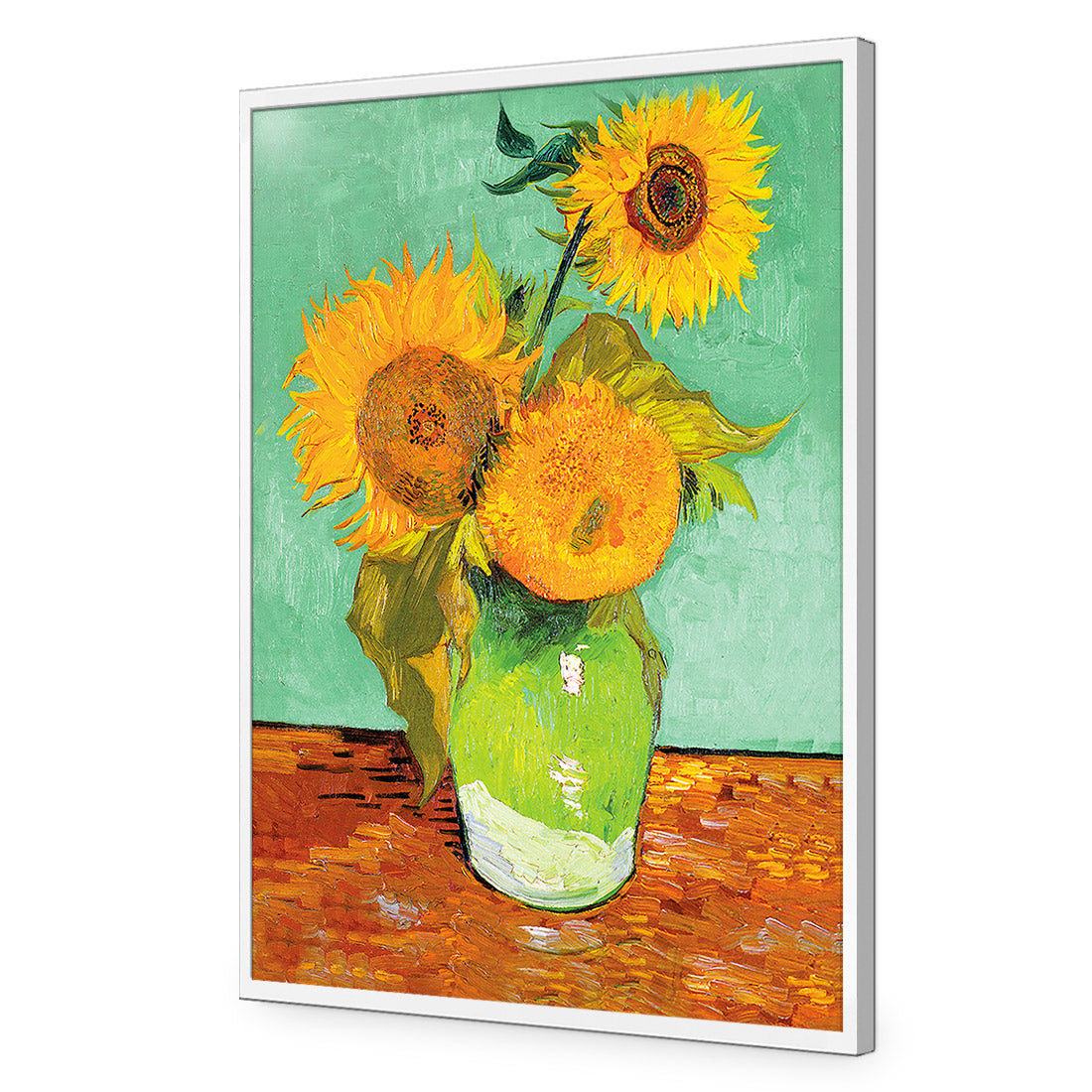 Sunflowers On Green - Van Gough Acrylic Glass Art
