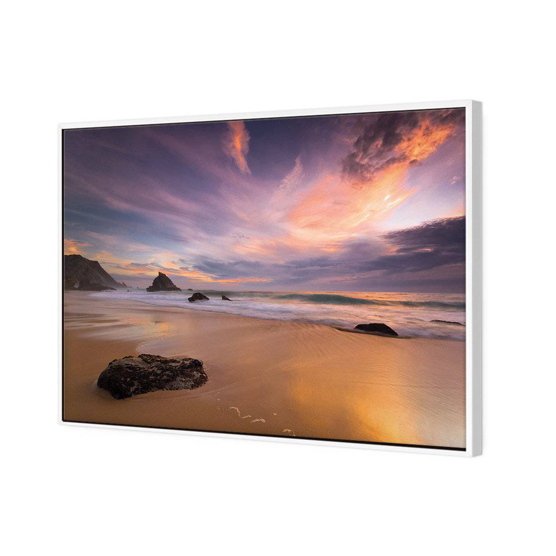 Beach Sunset Canvas Art-Canvas-Wall Art Designs-45x30cm-Rolled Canvas-Wall Art Designs