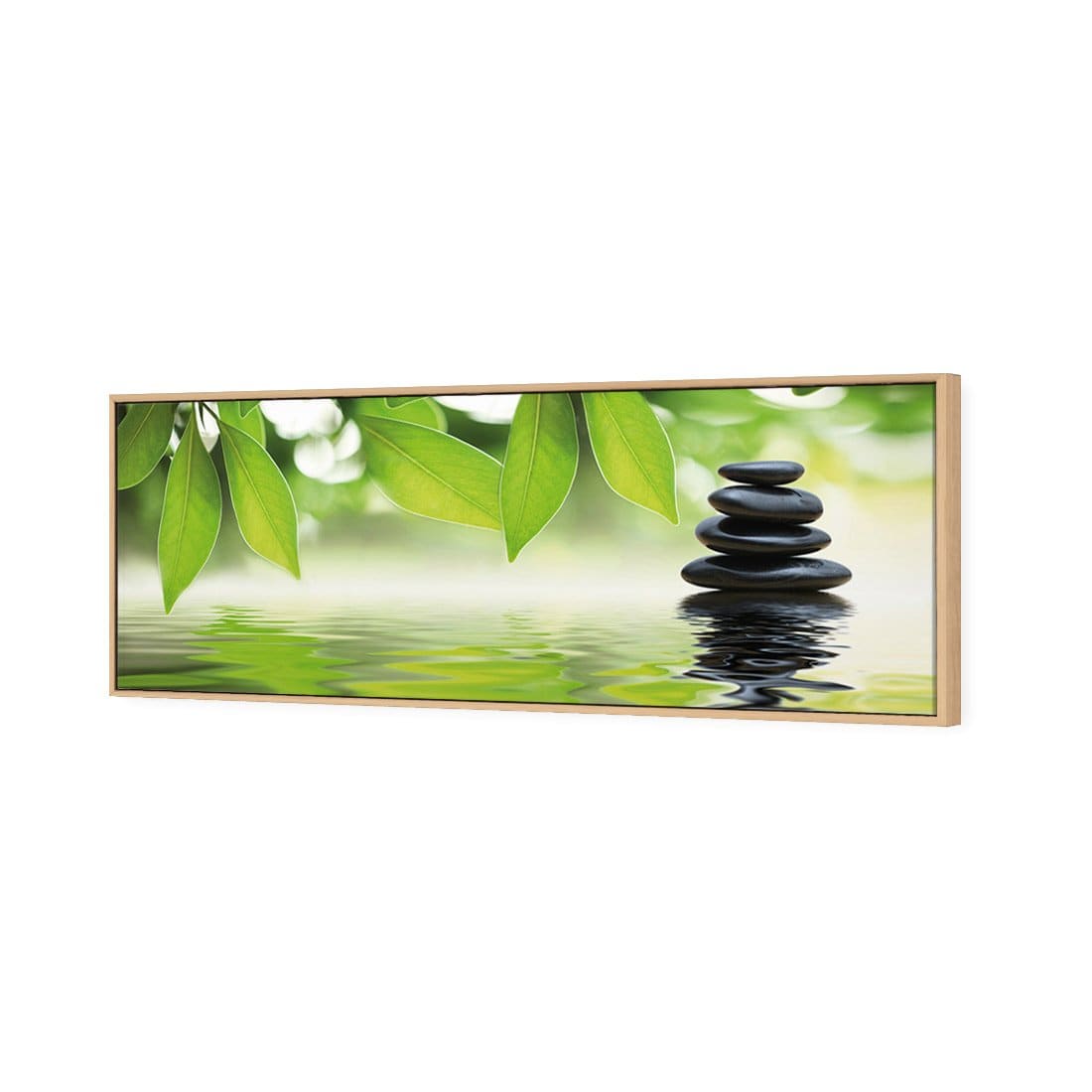 Stack Of Stones Canvas Art-Canvas-Wall Art Designs-60x20cm-Canvas - Oak Frame-Wall Art Designs