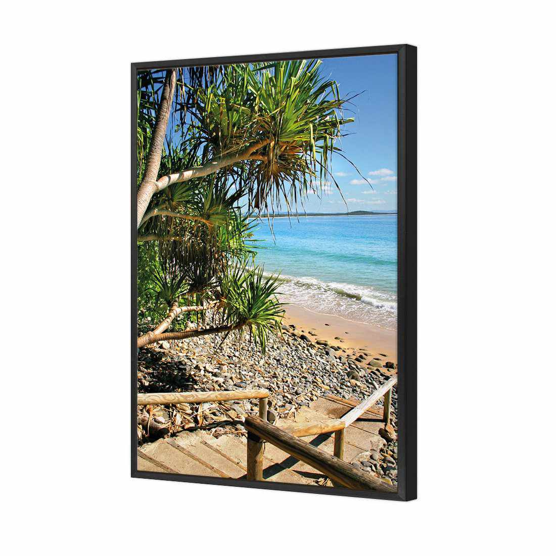 Sunshine Coast Steps Canvas Art-Canvas-Wall Art Designs-45x30cm-Canvas - Black Frame-Wall Art Designs