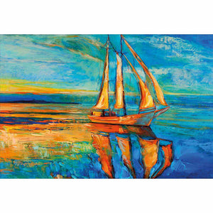 Sailing Boat Reflected, Rectangle