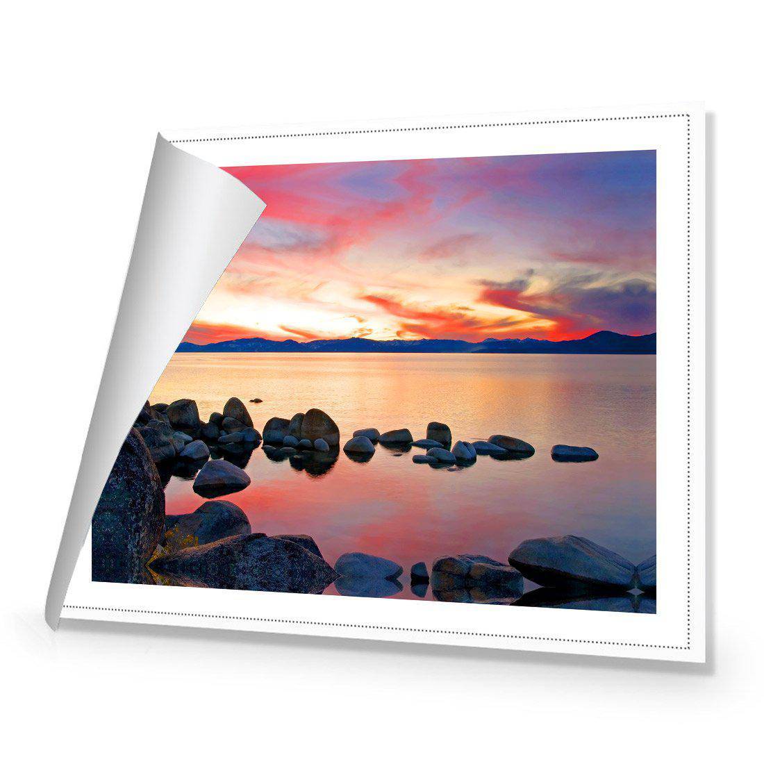 Sunset Calm Waters Canvas Art-Canvas-Wall Art Designs-45x30cm-Rolled Canvas-Wall Art Designs