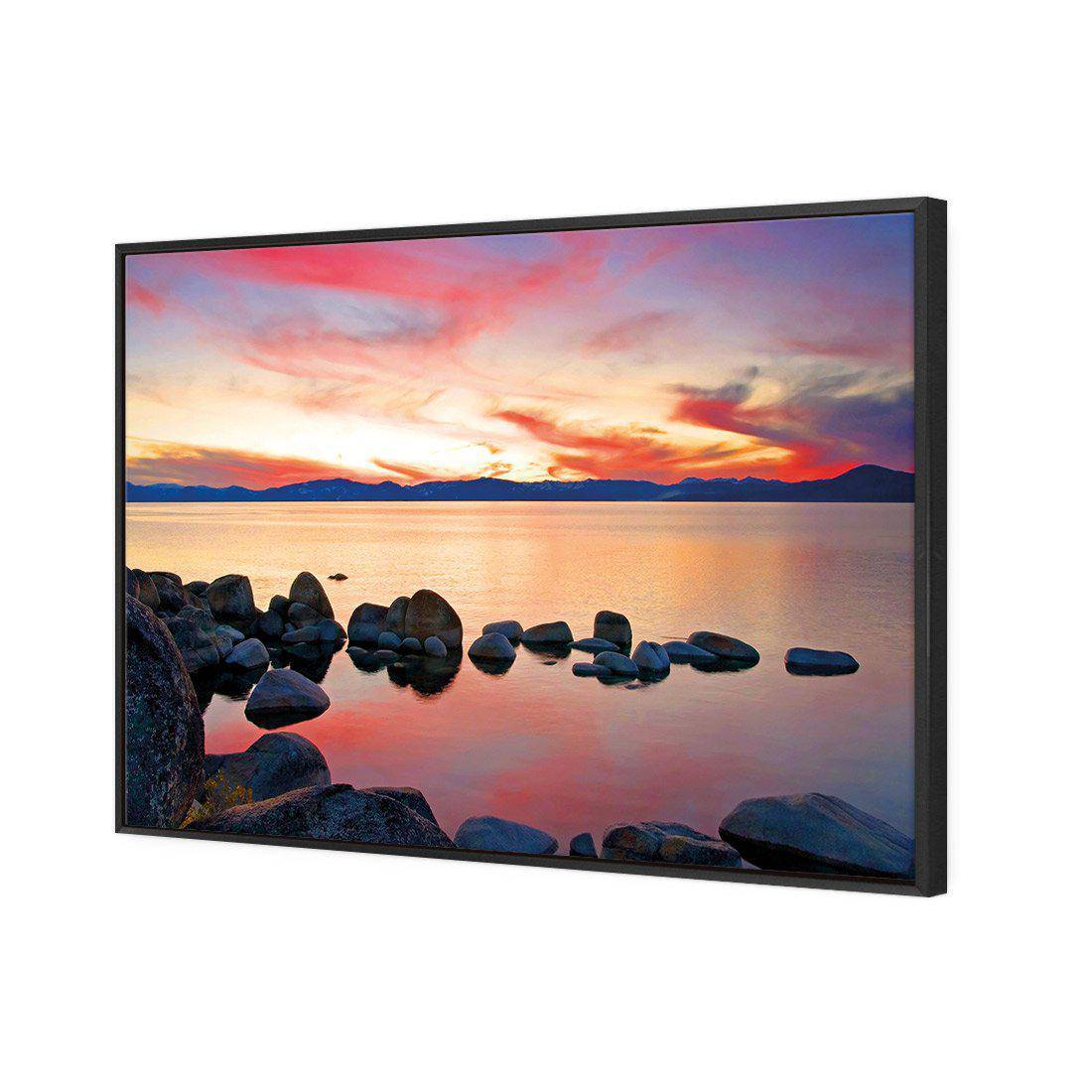 Sunset Calm Waters Canvas Art-Canvas-Wall Art Designs-45x30cm-Canvas - Black Frame-Wall Art Designs