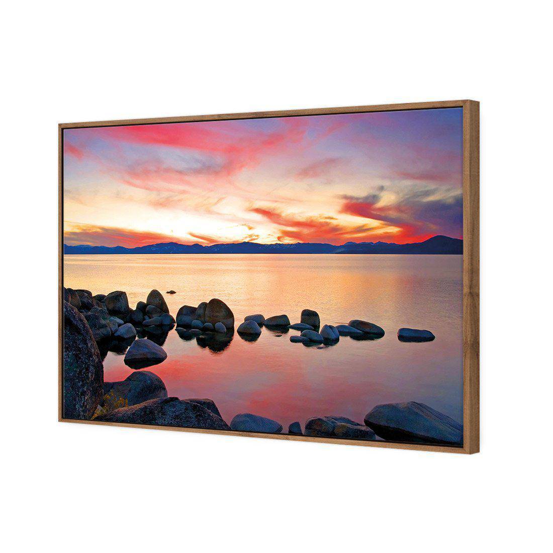 Sunset Calm Waters Canvas Art-Canvas-Wall Art Designs-45x30cm-Canvas - Natural Frame-Wall Art Designs