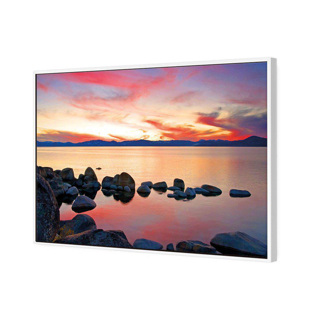 Sunset Calm Waters Canvas Art-Canvas-Wall Art Designs-45x30cm-Canvas - White Frame-Wall Art Designs