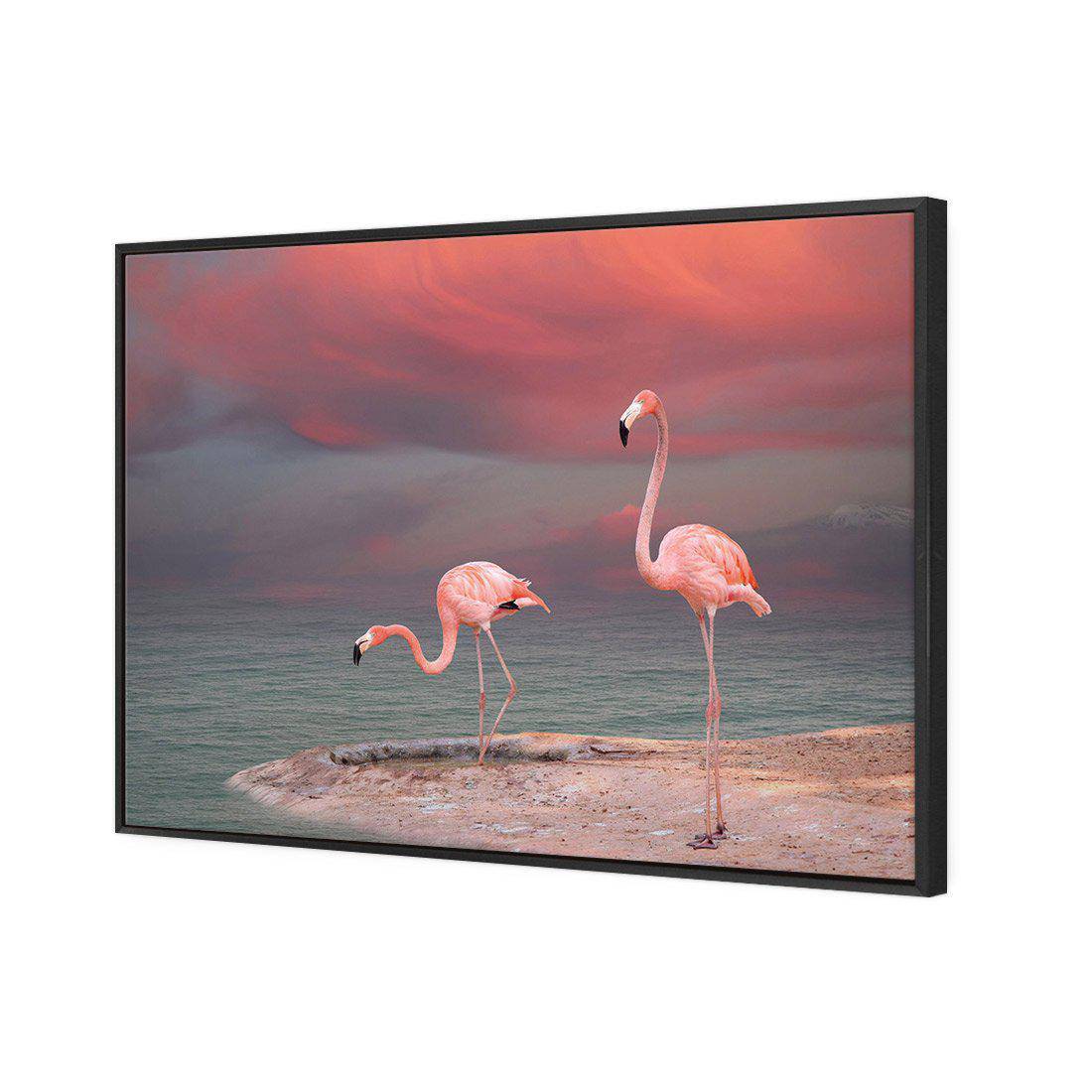 Pink Flamingos Canvas Art-Canvas-Wall Art Designs-45x30cm-Canvas - Black Frame-Wall Art Designs