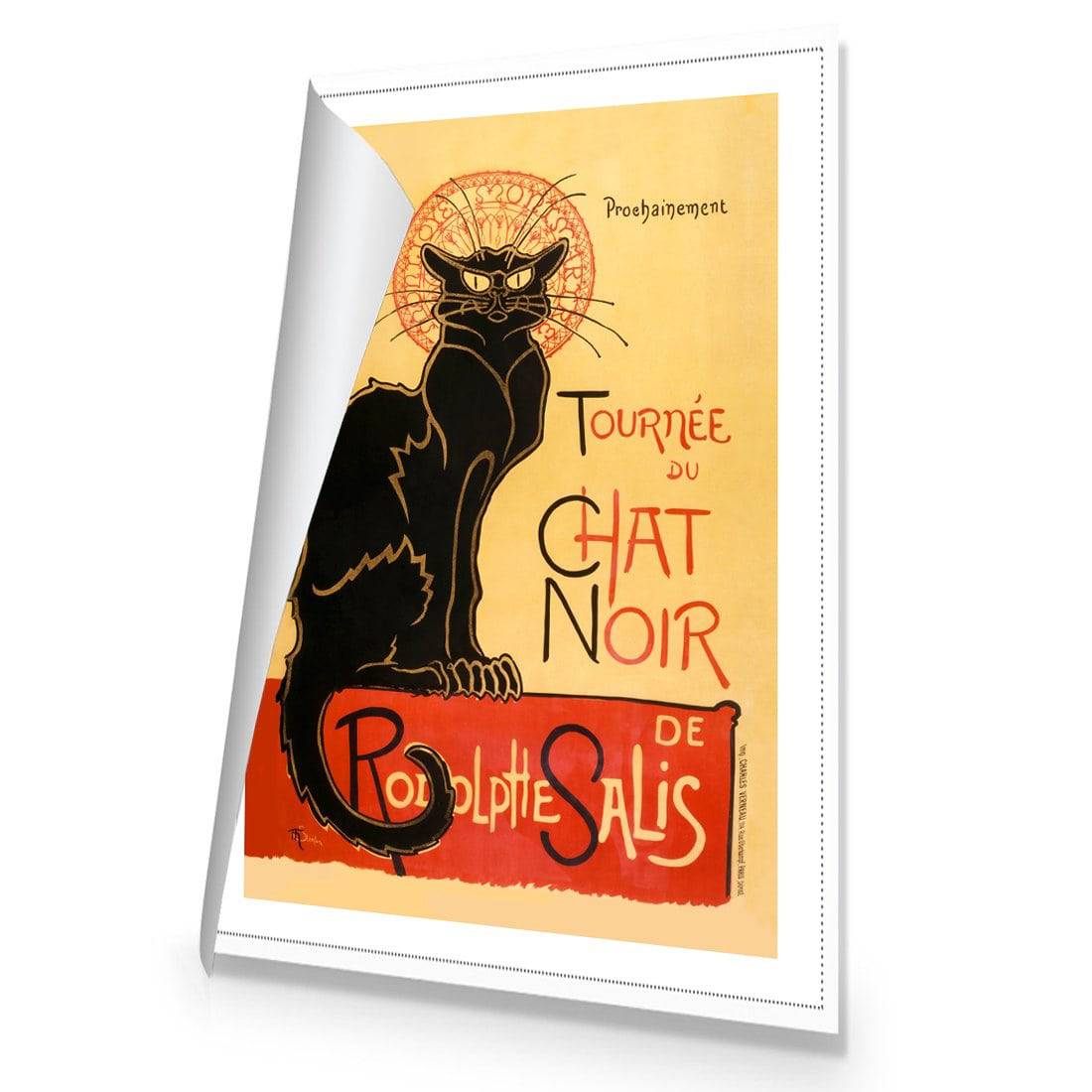 Le Chat Noir By Steinlen Canvas Art-Canvas-Wall Art Designs-45x30cm-Rolled Canvas-Wall Art Designs