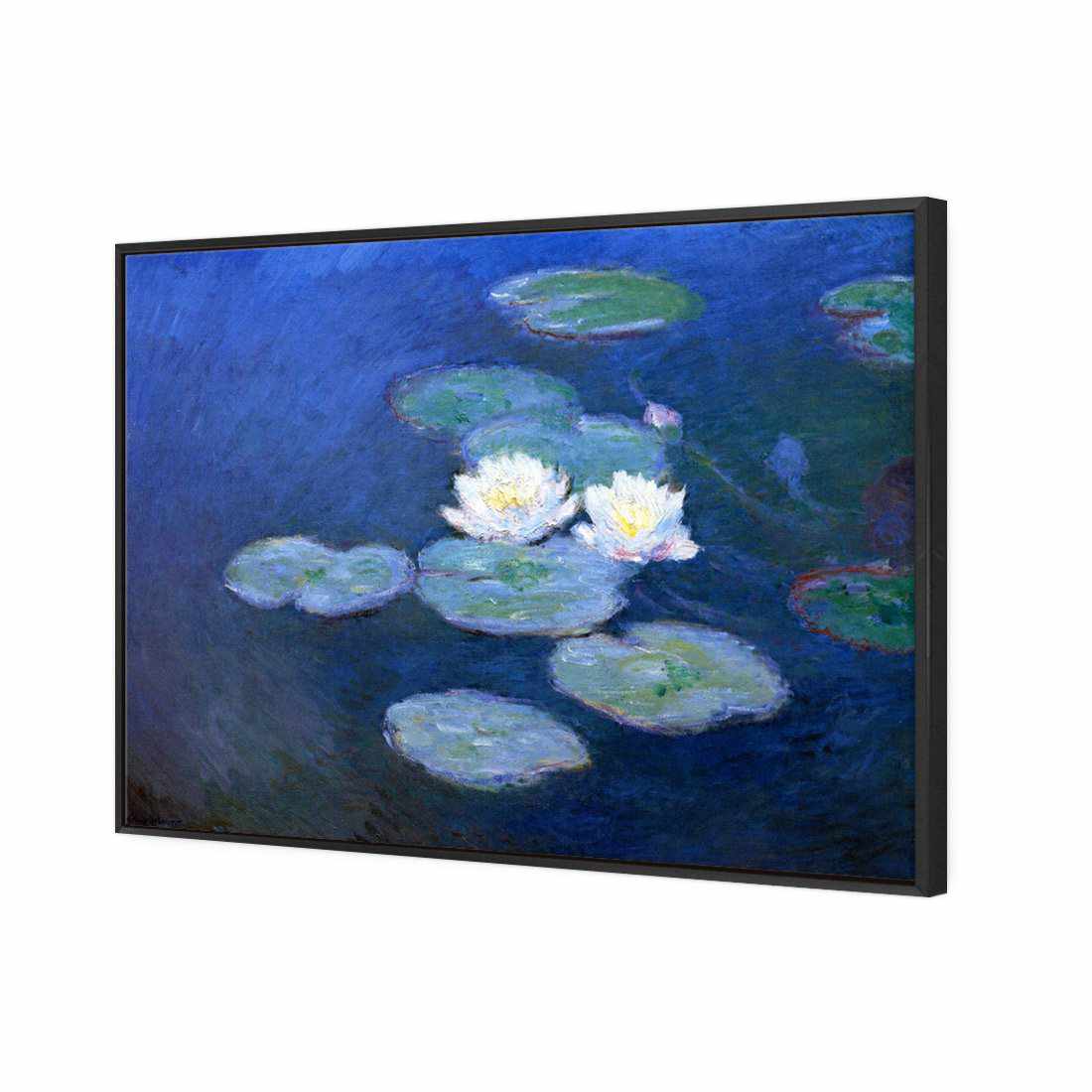 Water Lilies 7 - Monet Canvas Art-Canvas-Wall Art Designs-45x30cm-Canvas - Black Frame-Wall Art Designs