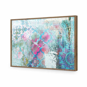 Moroccan Wall Pattern | Standard Acrylic | Flat Frame No Border | Natural