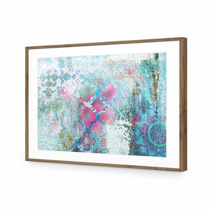 Moroccan Wall Pattern | Standard Acrylic | Flat Frame With Border | Natural