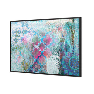 Moroccan Wall Pattern | Standard Canvas | Floating Frame | Black