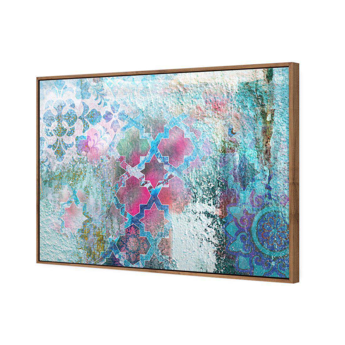 Moroccan Wall Pattern | Standard Canvas | Floating Frame | Natural
