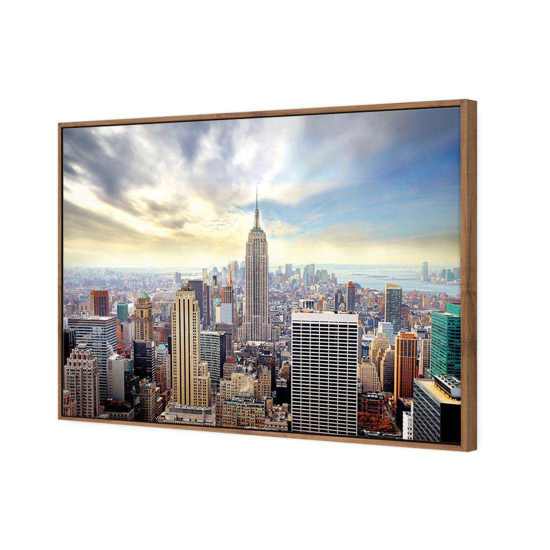 Manhattan View Canvas Art-Canvas-Wall Art Designs-45x30cm-Canvas - Natural Frame-Wall Art Designs