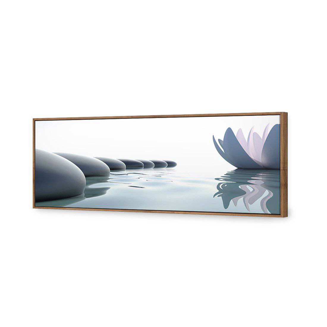 Zen Flower Lotus Canvas Art-Canvas-Wall Art Designs-60x20cm-Canvas - Natural Frame-Wall Art Designs