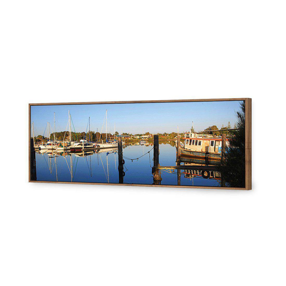 Yamba Water Reflections Canvas Art-Canvas-Wall Art Designs-60x20cm-Canvas - Natural Frame-Wall Art Designs