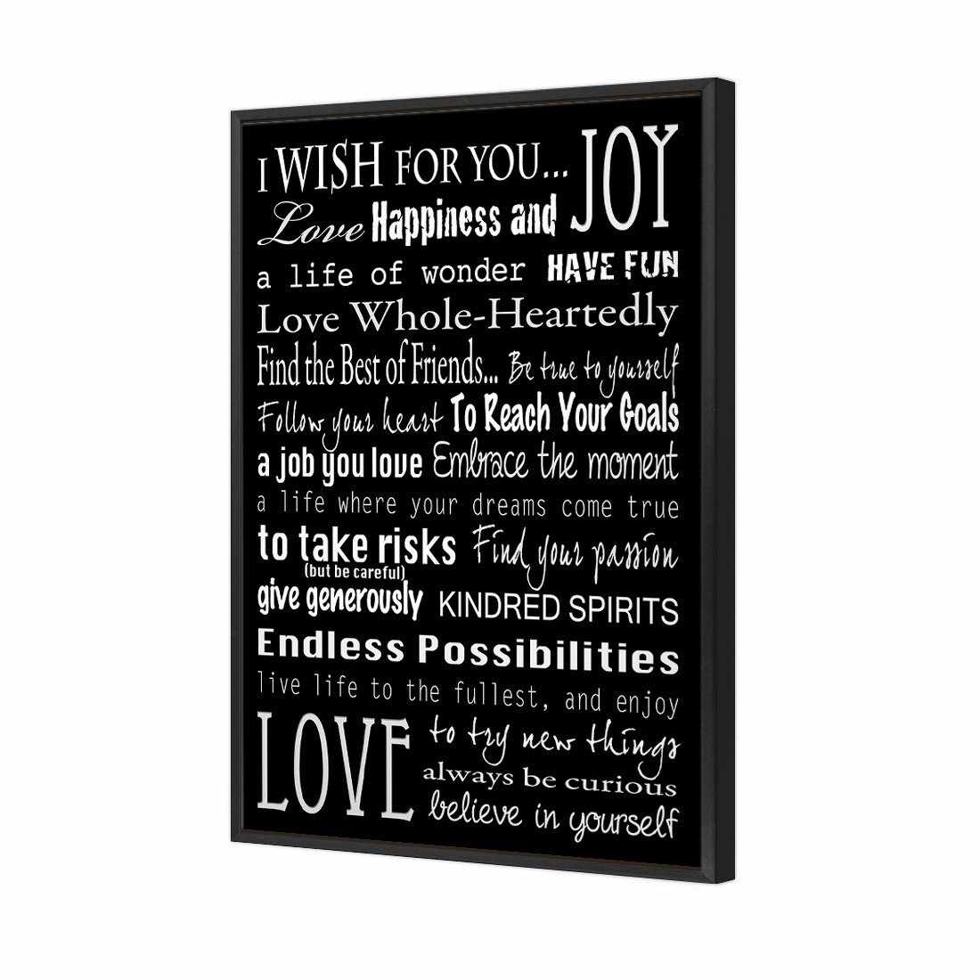 I Wish For You, B&W Canvas Art-Canvas-Wall Art Designs-59X40cm-Canvas - Black Frame-Wall Art Designs
