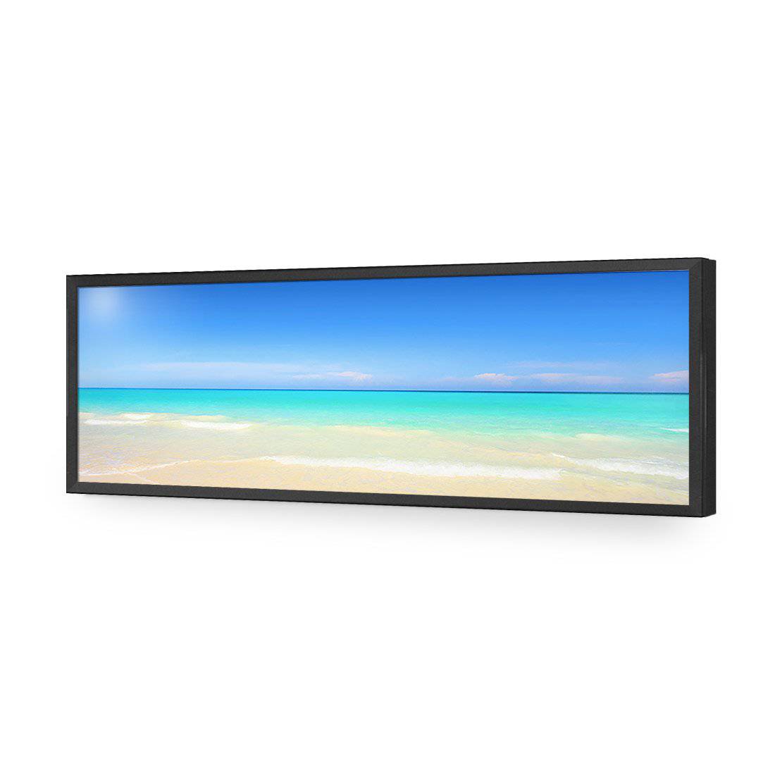 Paradise Beach, Long | Standard Acrylic | Flat Frame No Border | Black