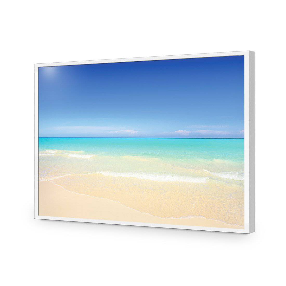 Paradise Beach-Acrylic-Wall Art Design-Without Border-Acrylic - White Frame-45x30cm-Wall Art Designs