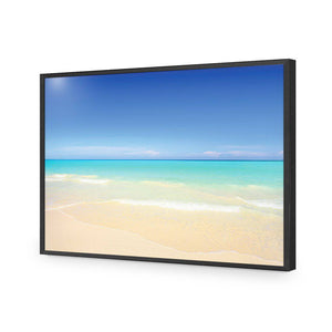 Paradise Beach | Classic Acrylic | Flat Frame No Border | Black