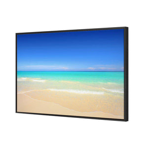Paradise Beach | Classic Canvas | Floating Frame | Black