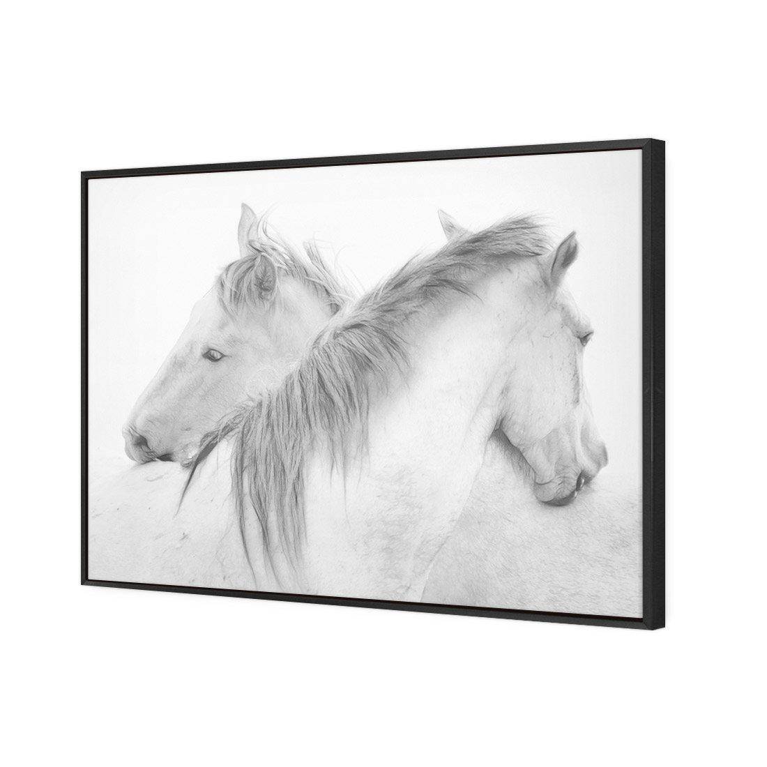 Horses by Marie-Anne Stas Canvas Art-Canvas-Wall Art Designs-45x30cm-Canvas - Black Frame-Wall Art Designs